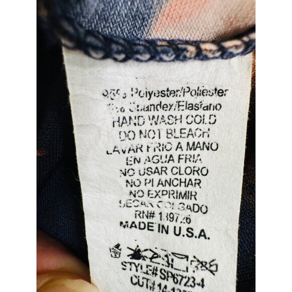 2/$30 Altar'a State Large Floral Print Bell Bottom Pants Polyester & Spandex - Picture 7 of 12